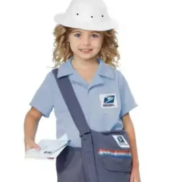 US Mail Carrier Toddler Costume Size M (3-4)